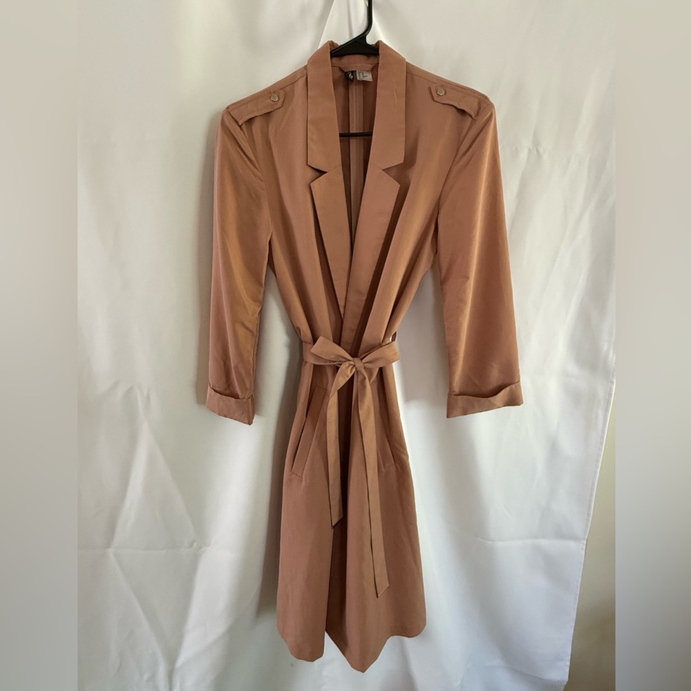 H&M | DIVIDED Modal-blend trenchcoat - Pink Beige - Picture 2 of 15